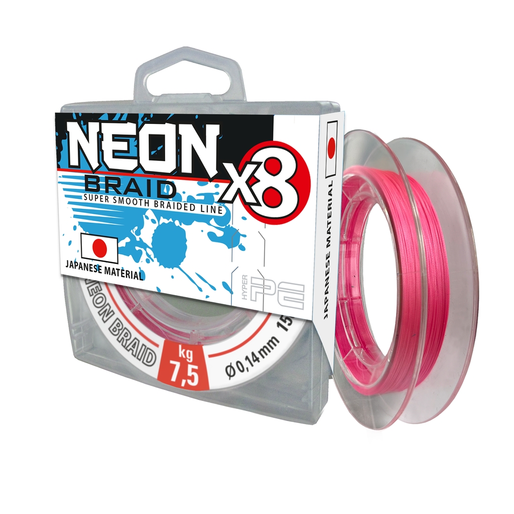 8x-Braid Neon Pink 0,14mm,150m