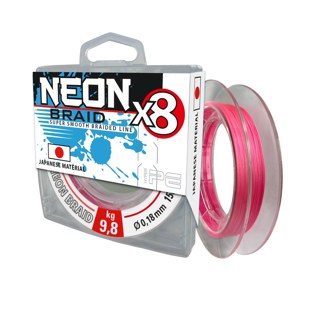 8x-Braid Neon Pink 0,18mm,150m