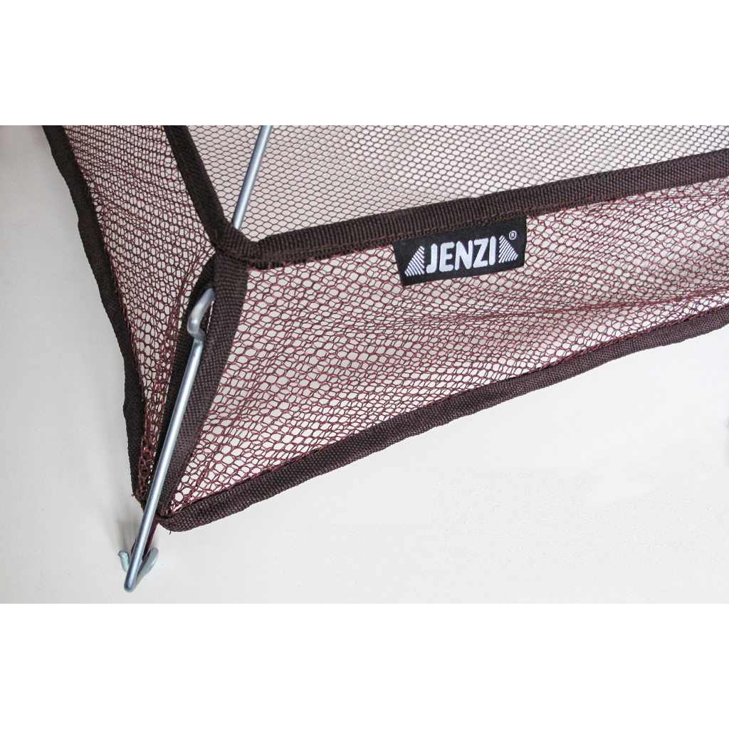 Senknetz Braun 1x1m. Rand hoch