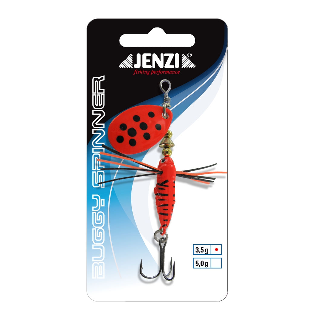 Larven Spinner Bla.- Red.,3,5g