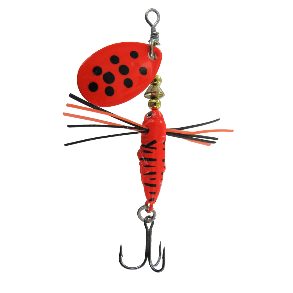 Larven Spinner Bla.- Red.,5,0g