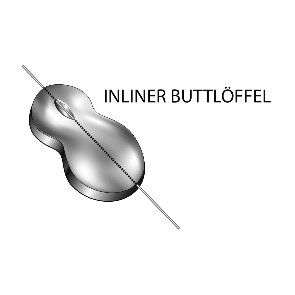 Buttlöffel Inline 60g silber