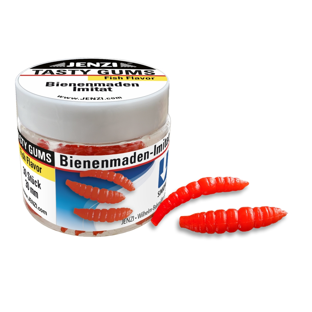 Bienenmaden-Imitat, 3 cm, Rot, Fish-Fl
