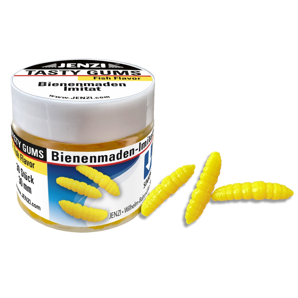 Bienenmaden-Imitat, 3 cm, gelb, Fish-Fl