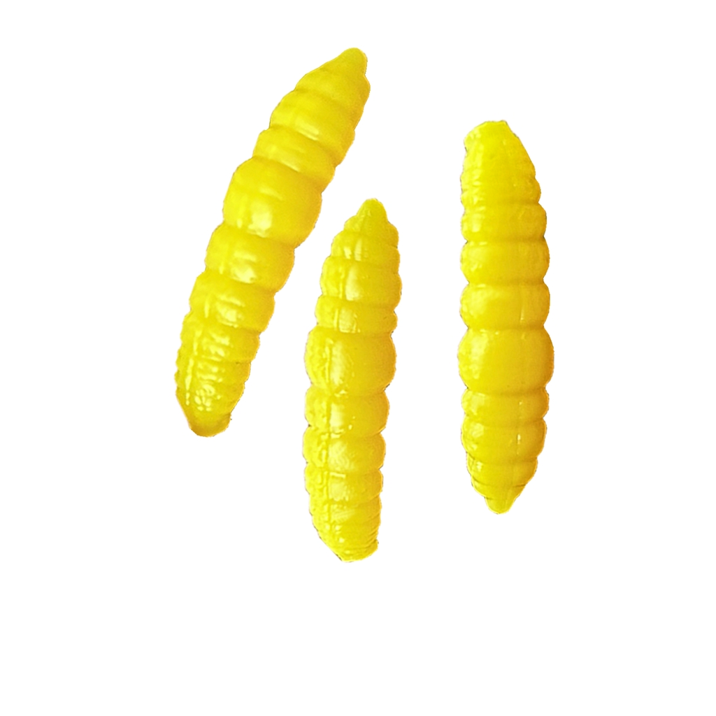 Bienenmaden-Imitat, 3 cm, gelb, Fish-Fl