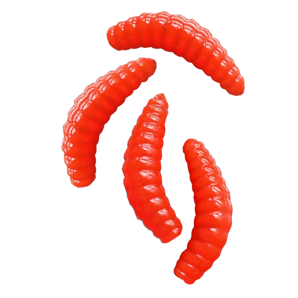 Maden-Imitat, 2 cm, rot, Fish-Fl