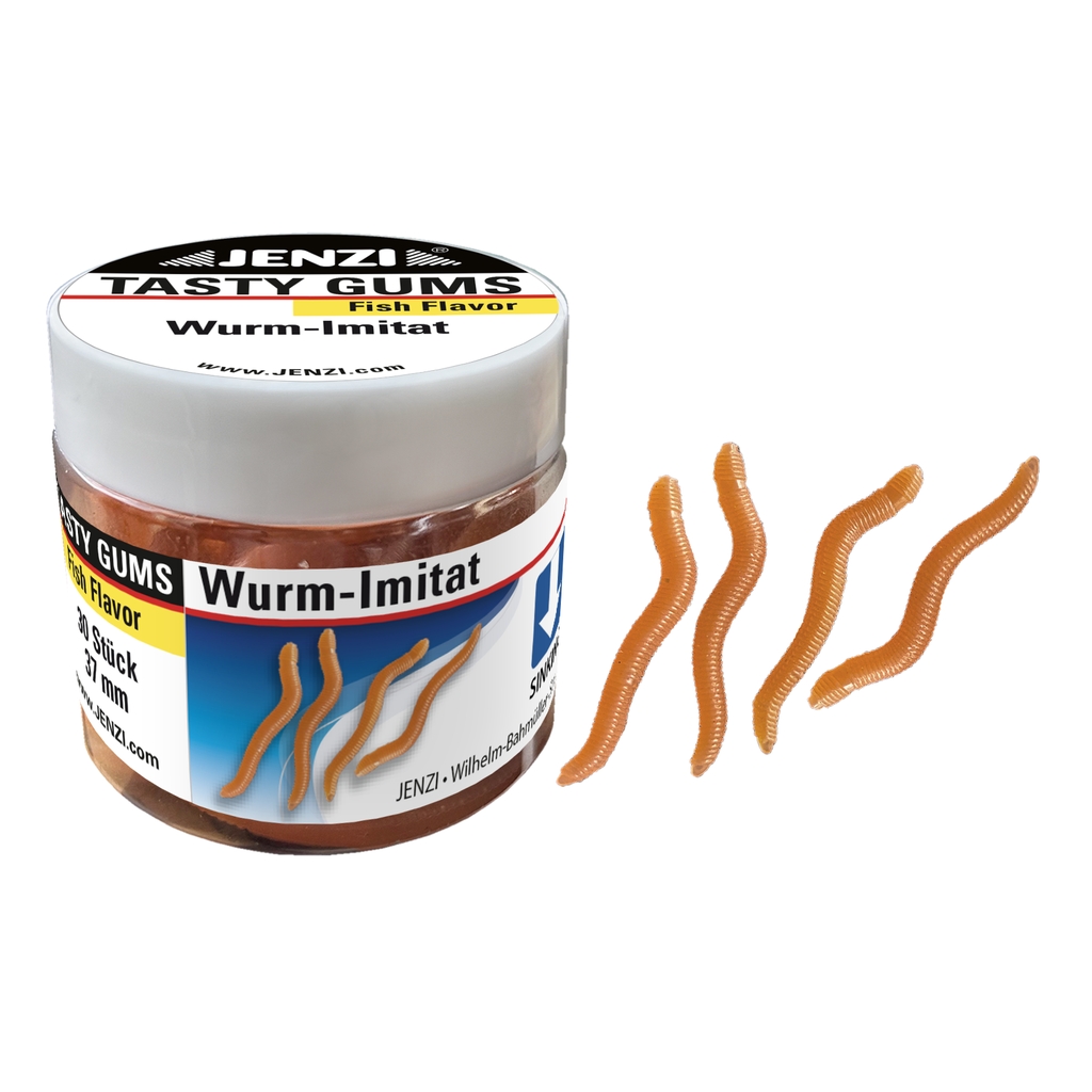 Wurm-Imitat, 3,7 cm, Braun, Fish-Fl