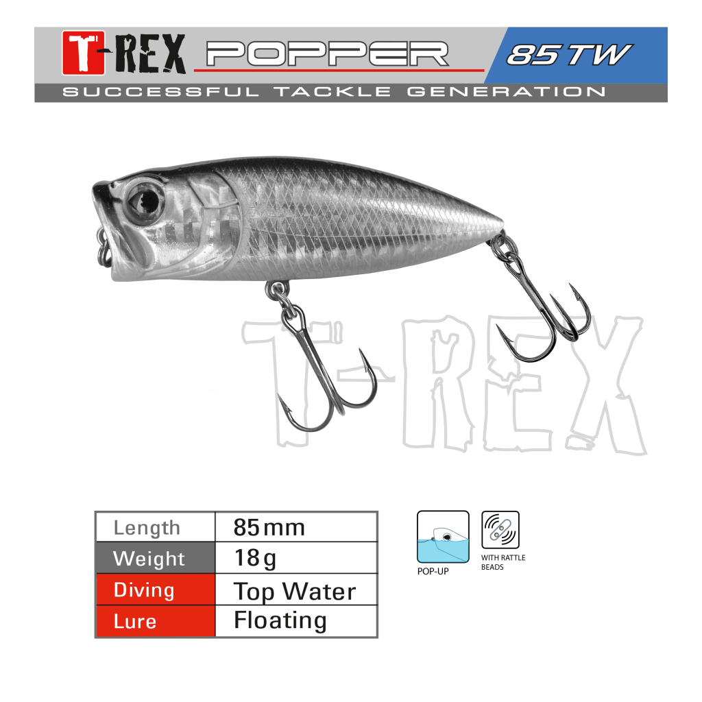 Wobbler T-Rex Popper 85 TW C.4