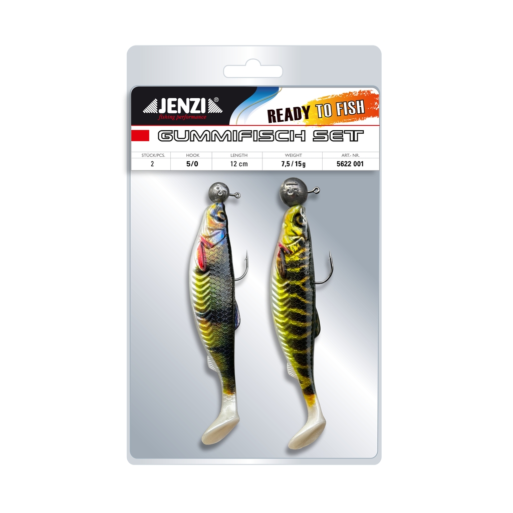 Gum.FishSet 2St 12cm 7,5+15g Perch Pike