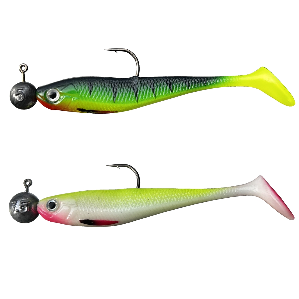 Gum.FishSet 2St 8,0cm 5+7,5g Firtig Yel