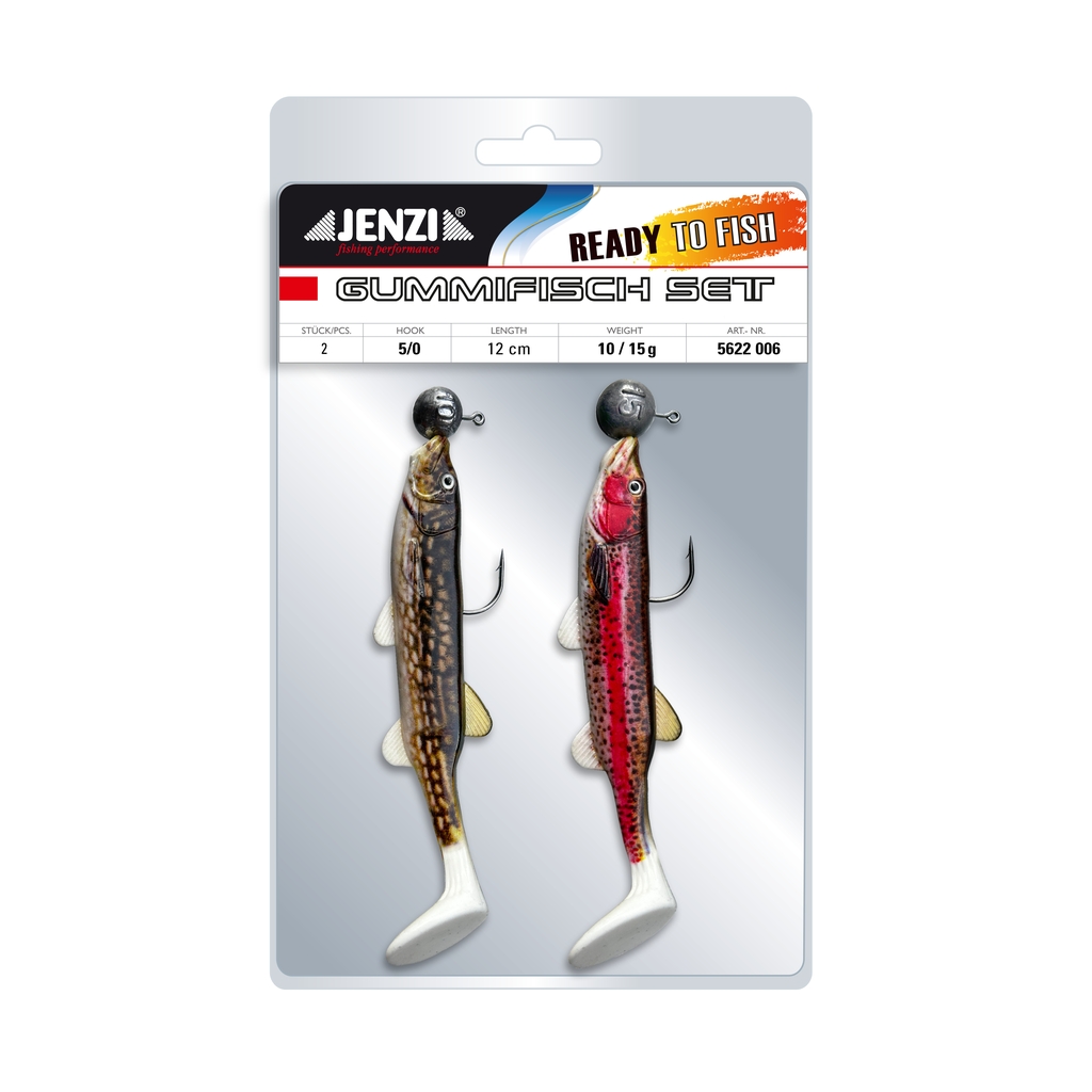 Gum.FishSet 2St 12cm 10+15g Pike Trout