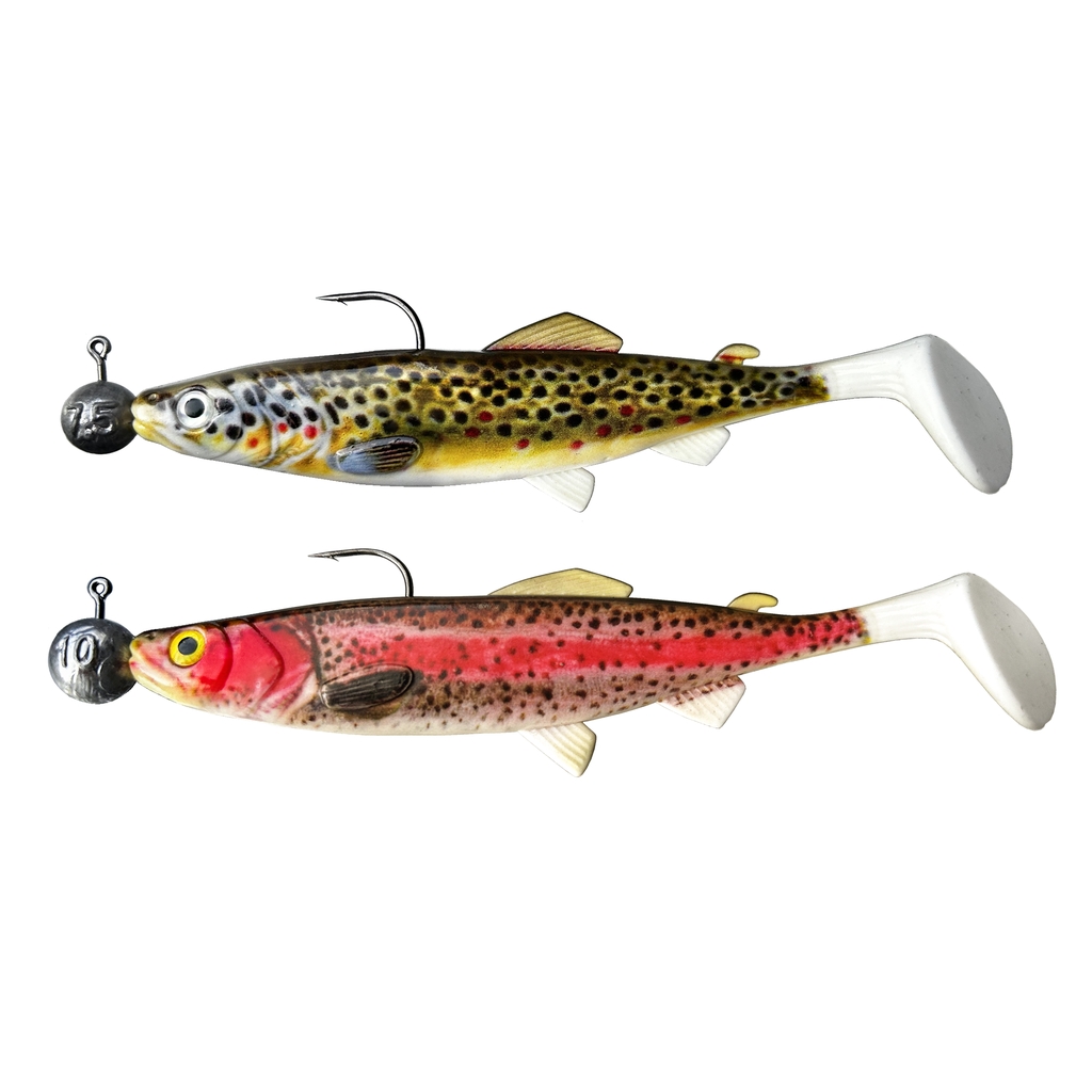 Gum.FishSet 2St 12cm 7,5+10gBrwTr+Trout