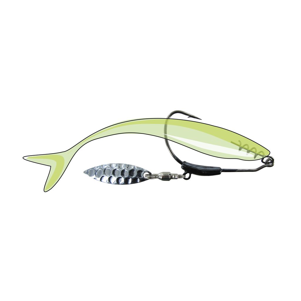 Bladed Offset-Hook, 2/0, 2.5 g