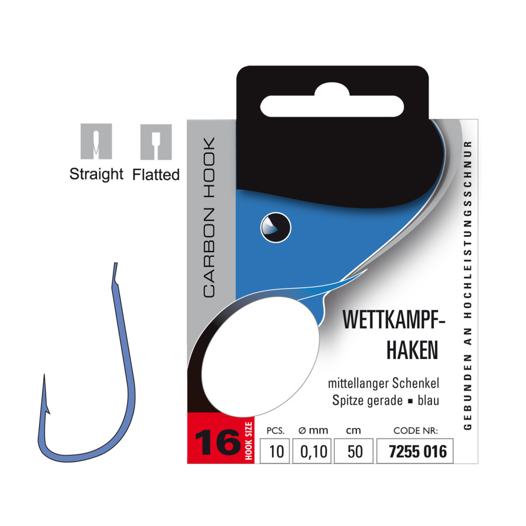 Wettkampfhaken Blau,gebunden