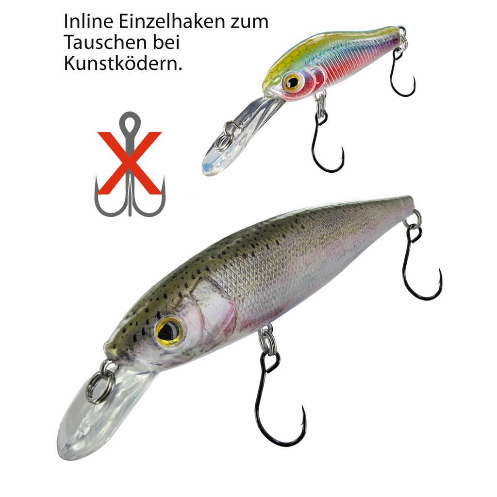 Inline Einzelhaken, 5St.Gr.1/0