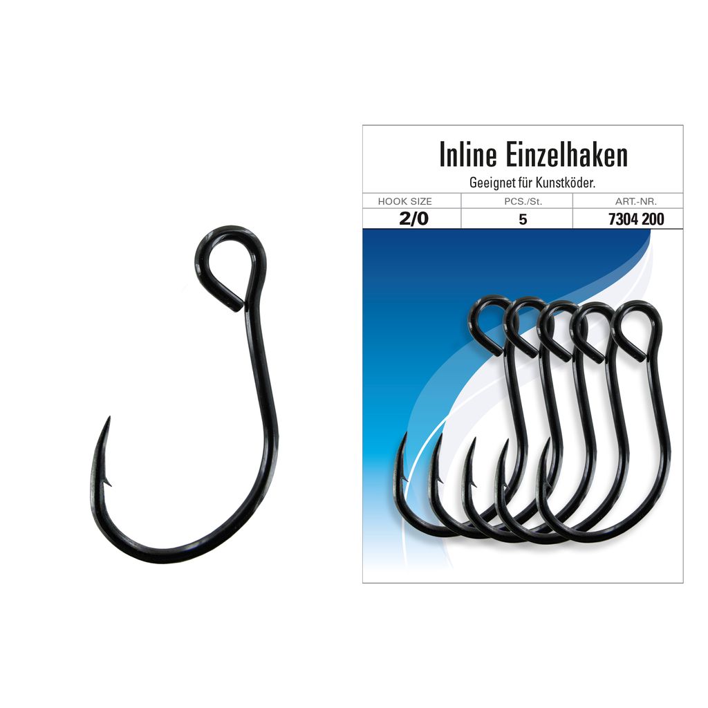 Inline Einzelhaken, 5St.Gr.2/0