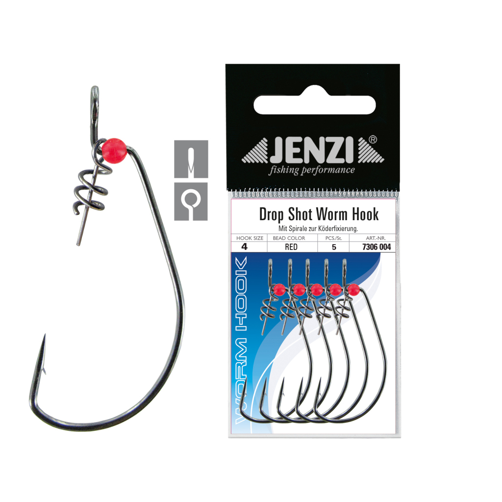 Drop Shot Worm Hook  5/SB  4