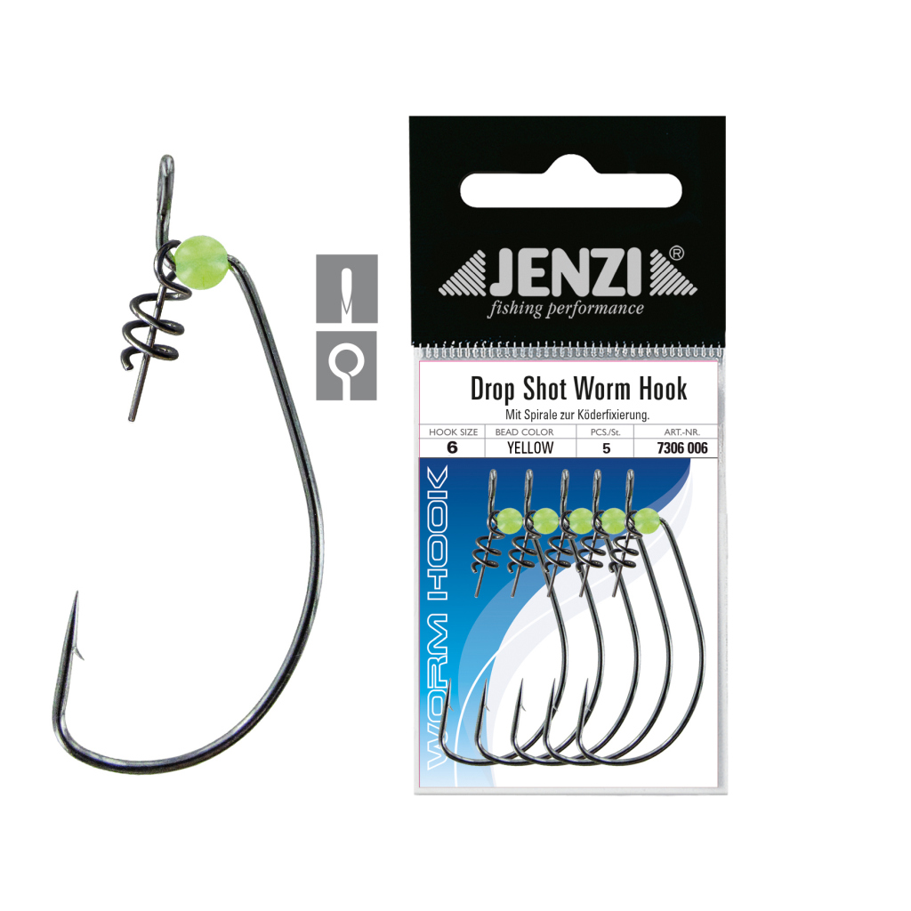 Drop Shot Worm Hook  5/SB  6