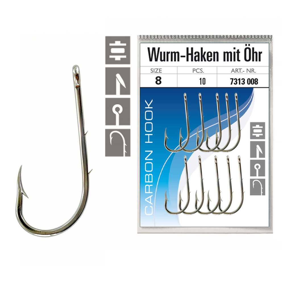 Wurmhaken Öhr Nickel  Lose, SB