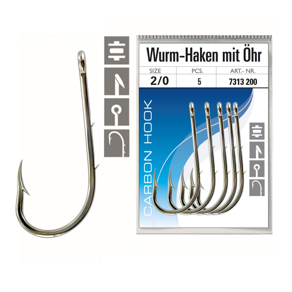 Wurmhaken Öhr Nickel  Lose, SB