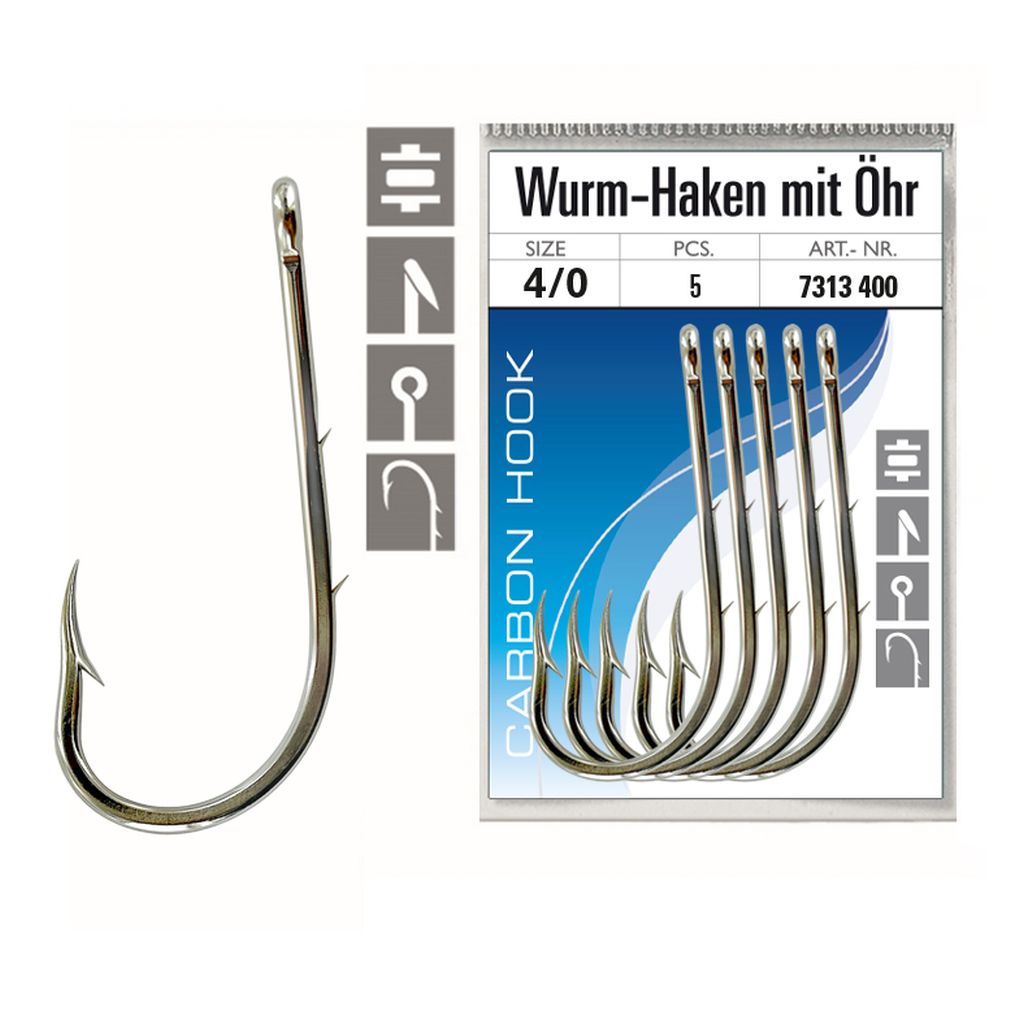 Wurmhaken Öhr Nickel  Lose, SB