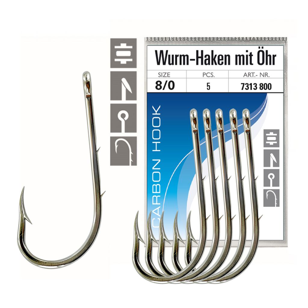 Wurmhaken Öhr Nickel  Lose, SB