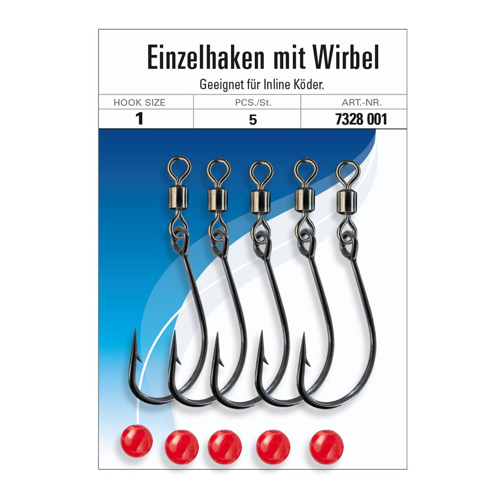 Einzelhaken m Wirbel,5St G.1