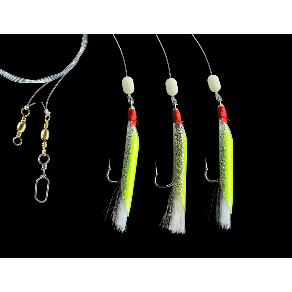 Meeres-Vorfach 3 Arm gelb-glit