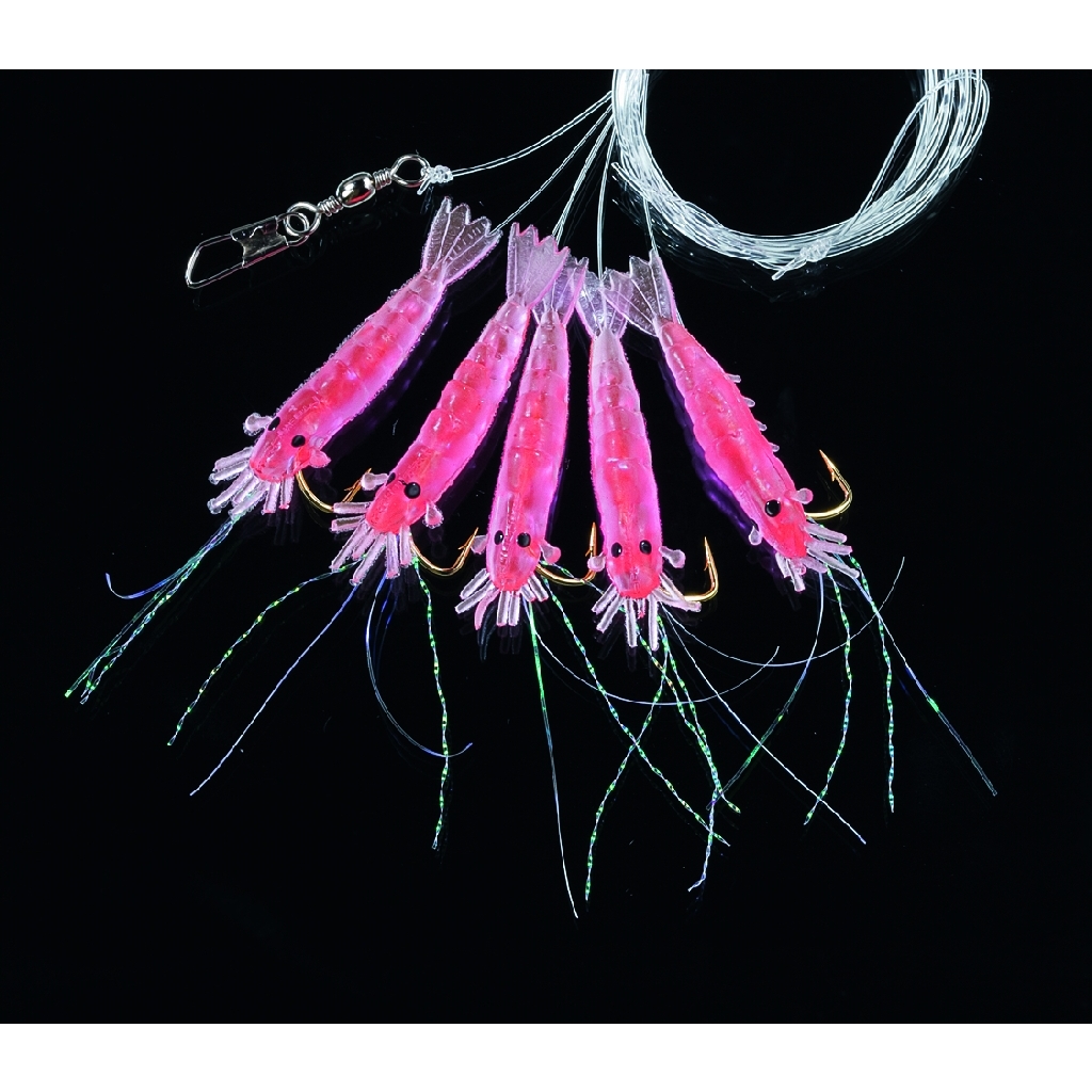 Shrimp-Rig 5 Arme Hook 8, Red