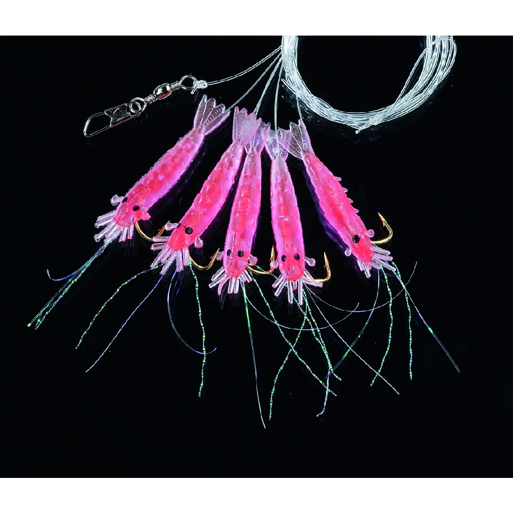 Shrimp-Rig 5 Arme Hook 4, Red