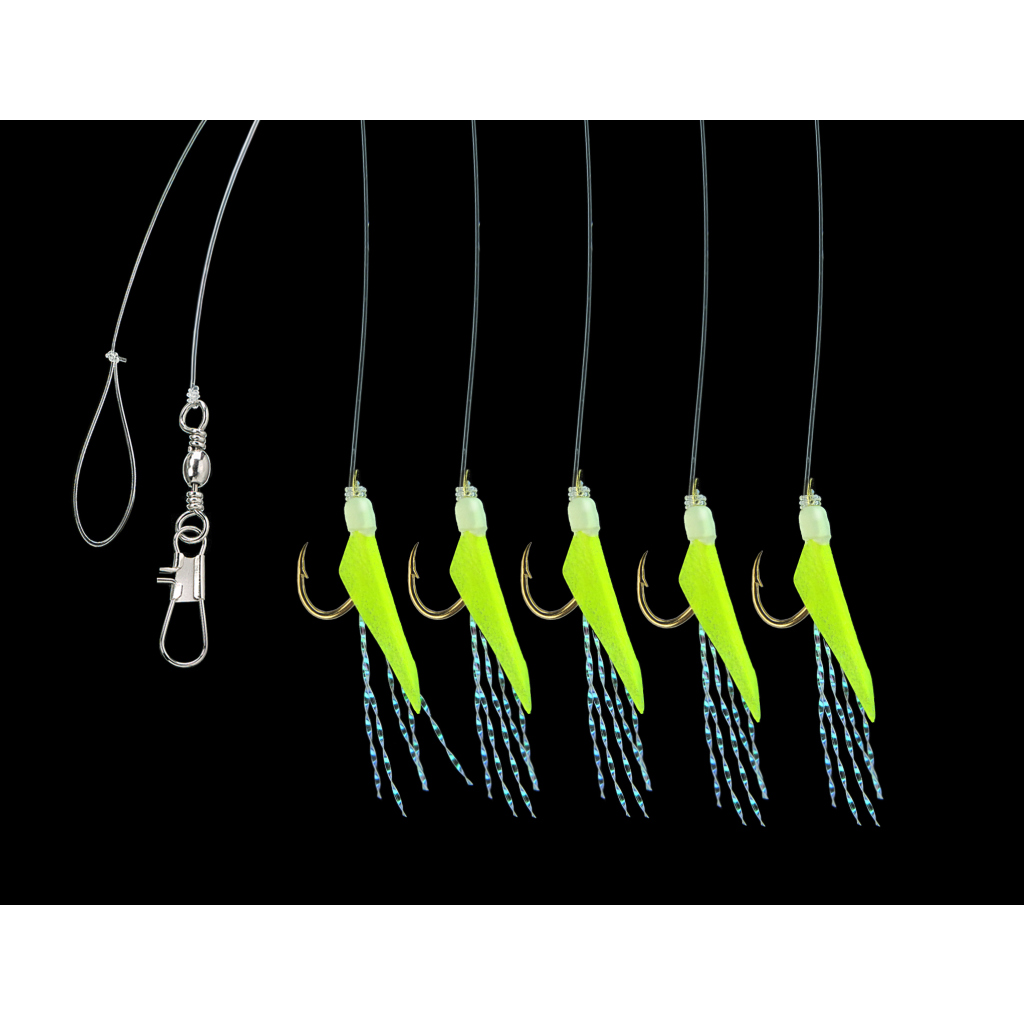 Heringsvorfach 5-Arm Neon-Gelb