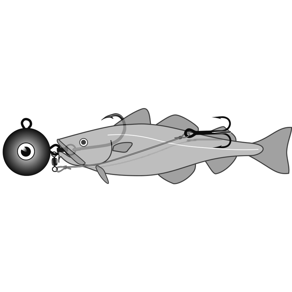 Deadb. Halibut Rig 300gr fire