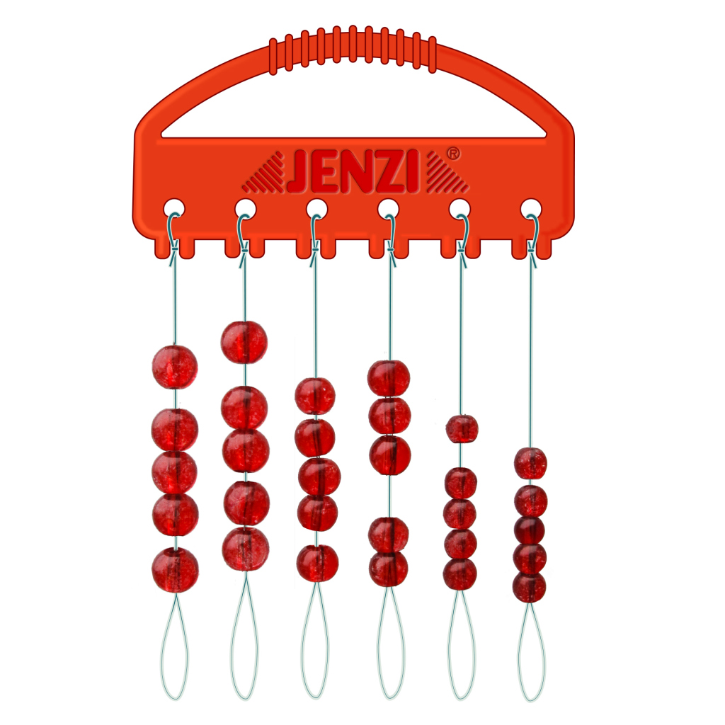 Set:Glas-Perlen rot/red 4-6mm