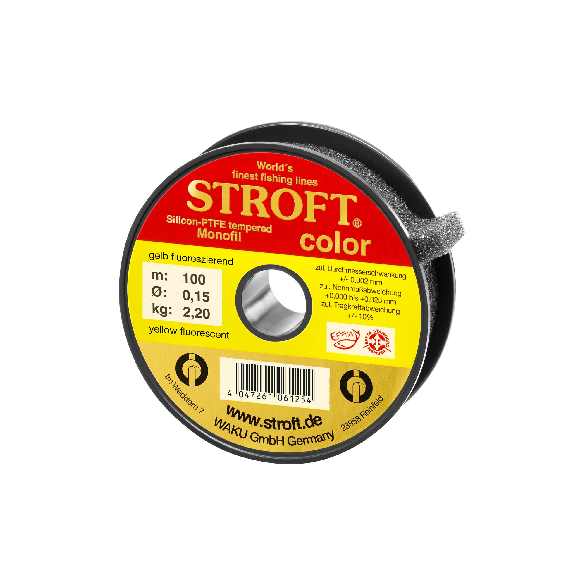 STROFT color gelb flouresz. 100m  0,15mm