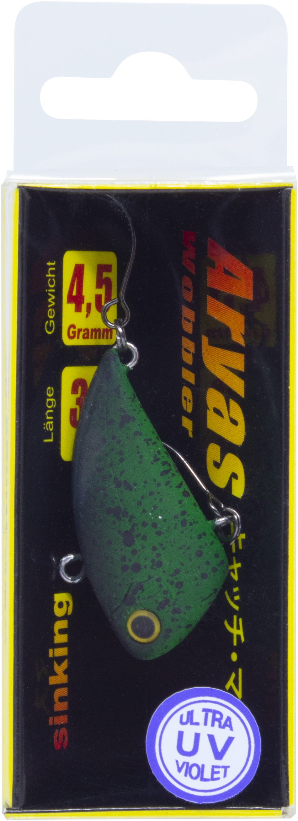 Wobbler Aryas 4,5 g Hot Green sinking