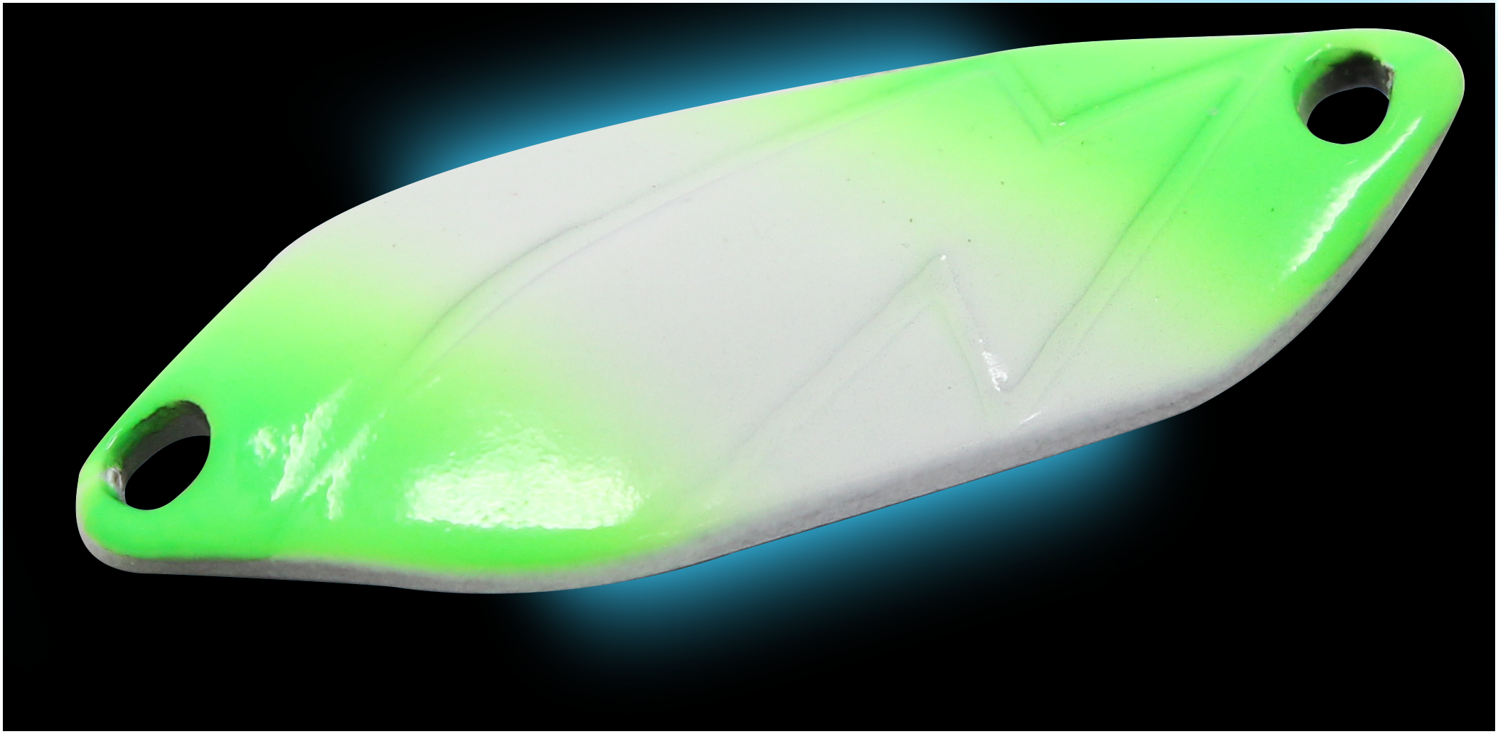 Spoon Strike 2,1 g neon grün lumi / schwarz m. Glitter lumi