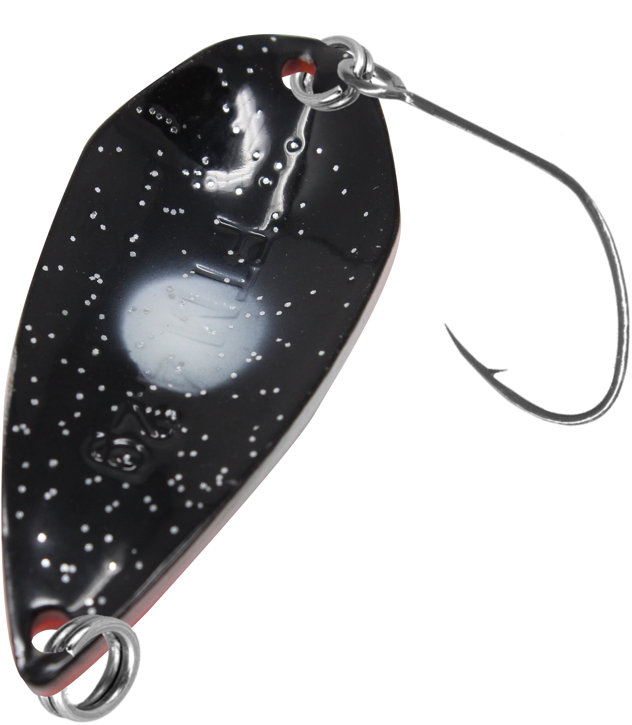 Spoon Tremo 0,9 g neon orange lumi / schwarz m. Glitter lumi
