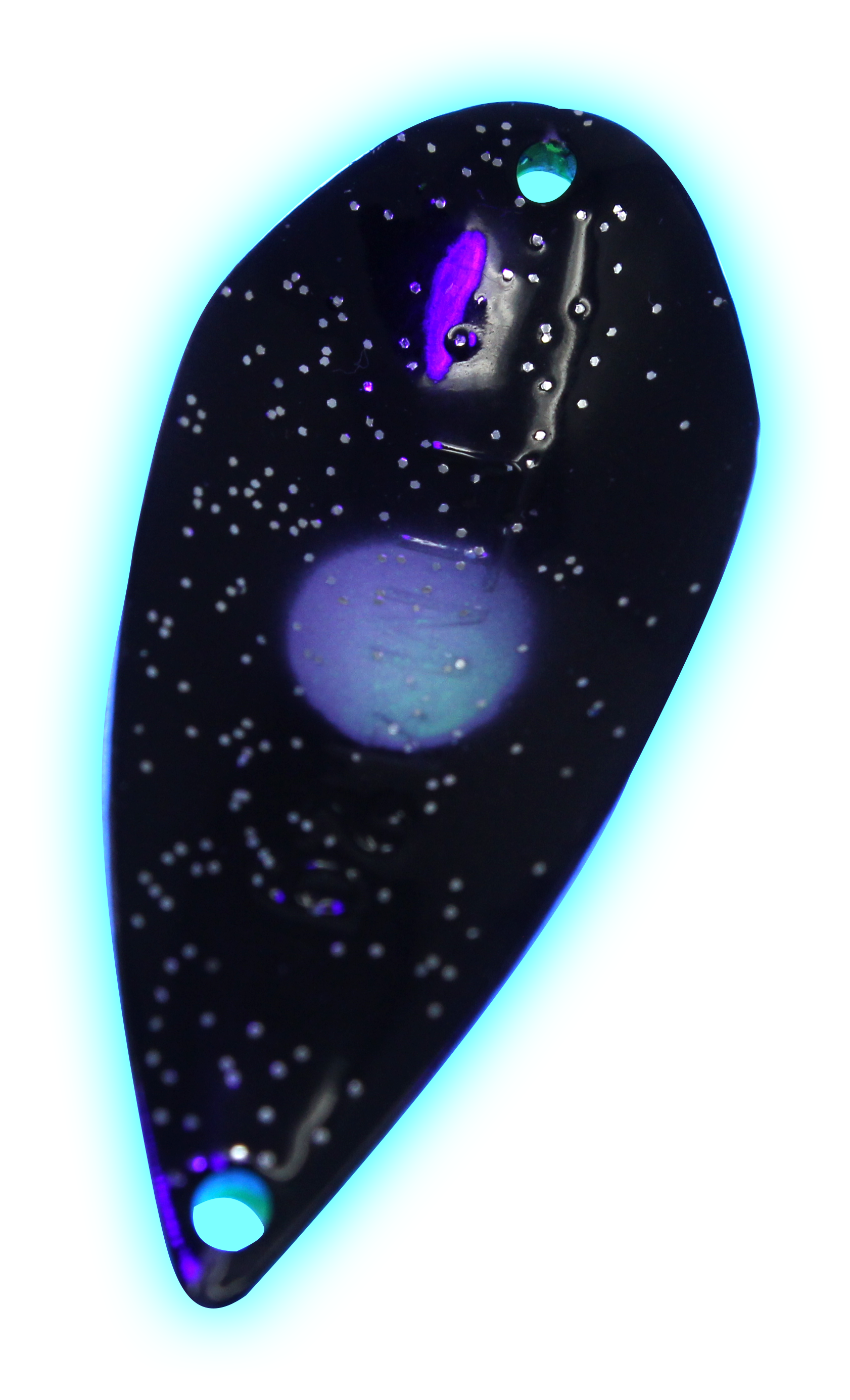 Spoon Tremo 0,9 g neon grün lumi / schwarz m. Glitter lumi