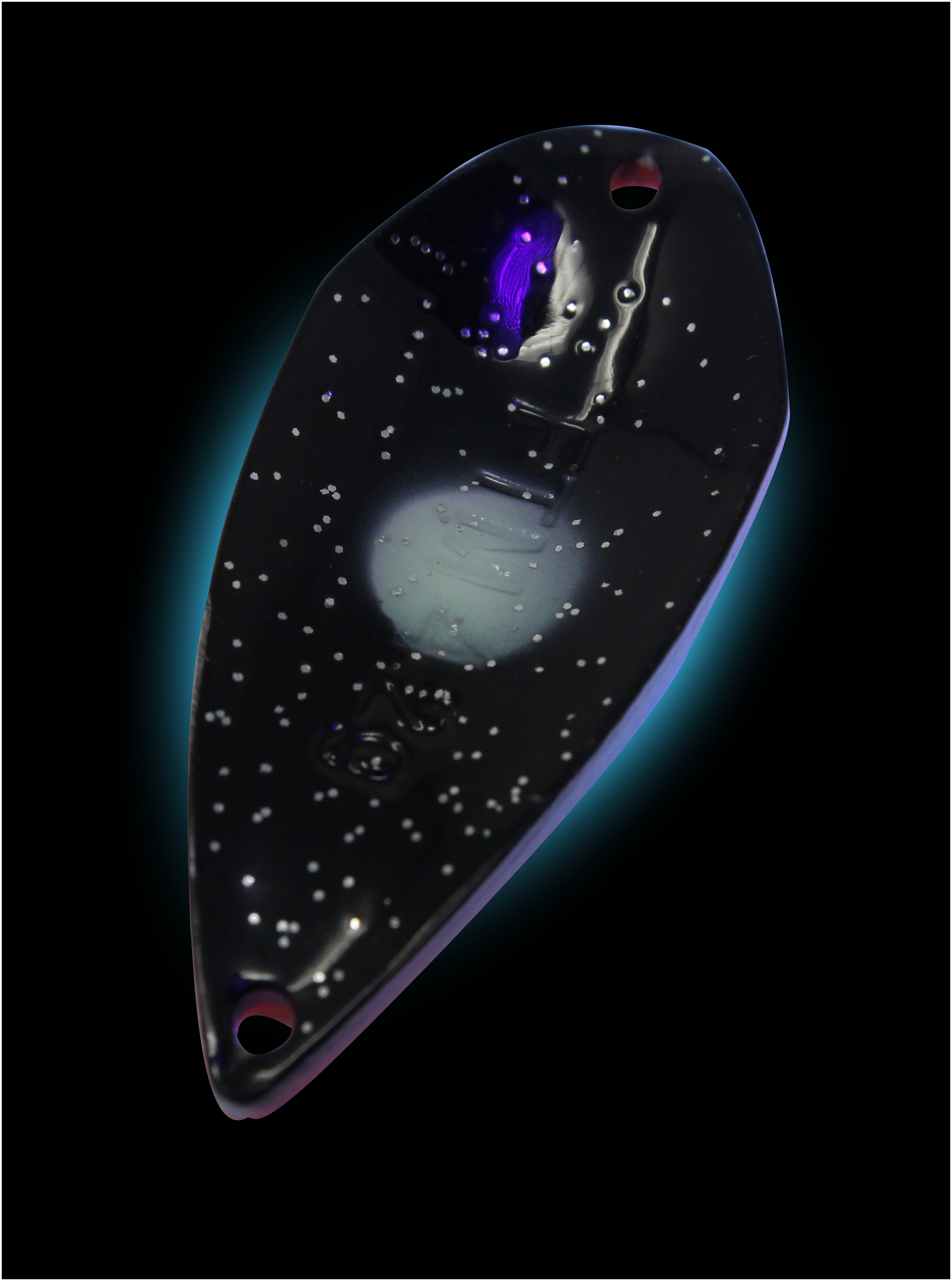 Spoon Tremo 2,3 g neon orange lumi / schwarz m. Glitter lumi