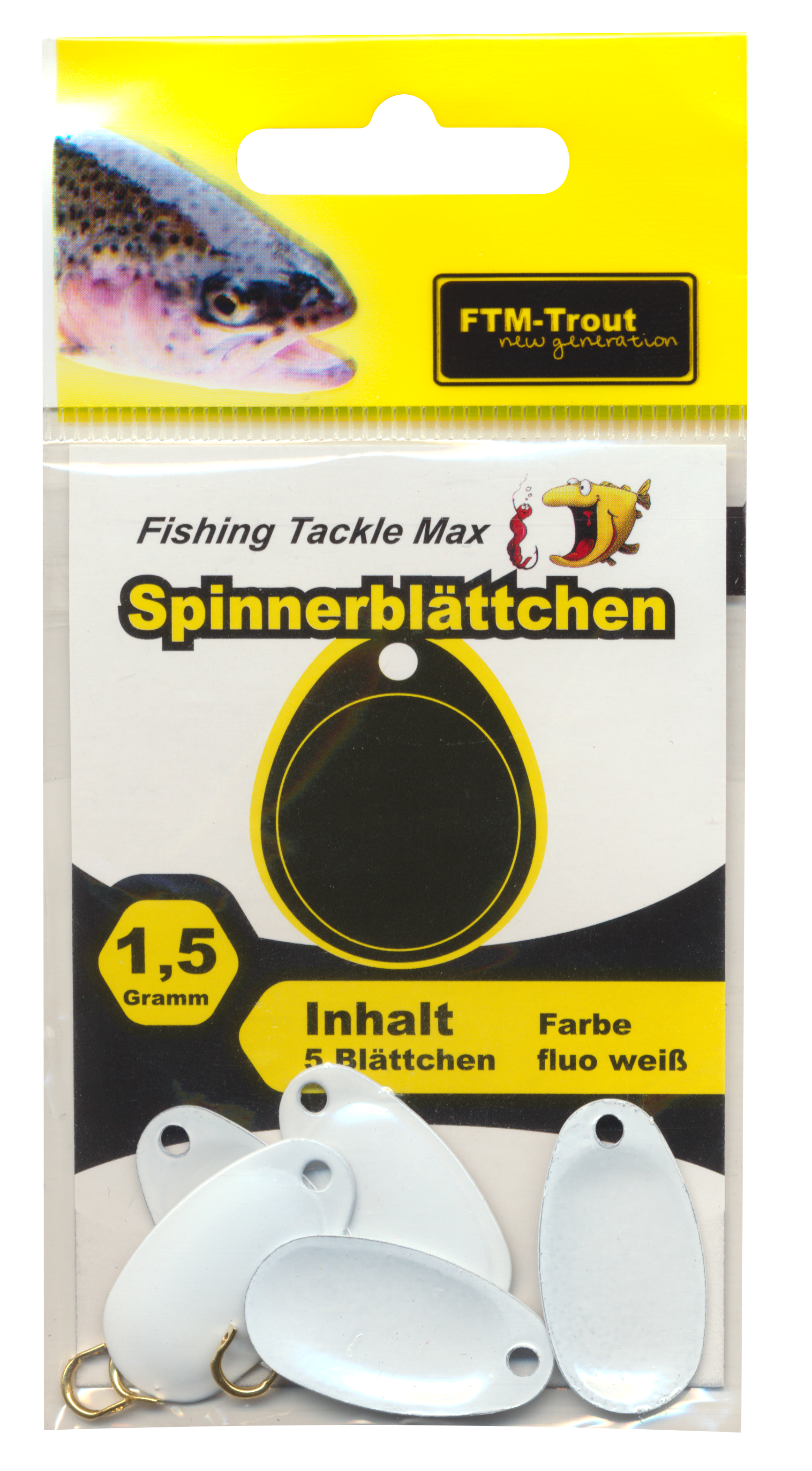 Spinnerblättchen fluo weiß