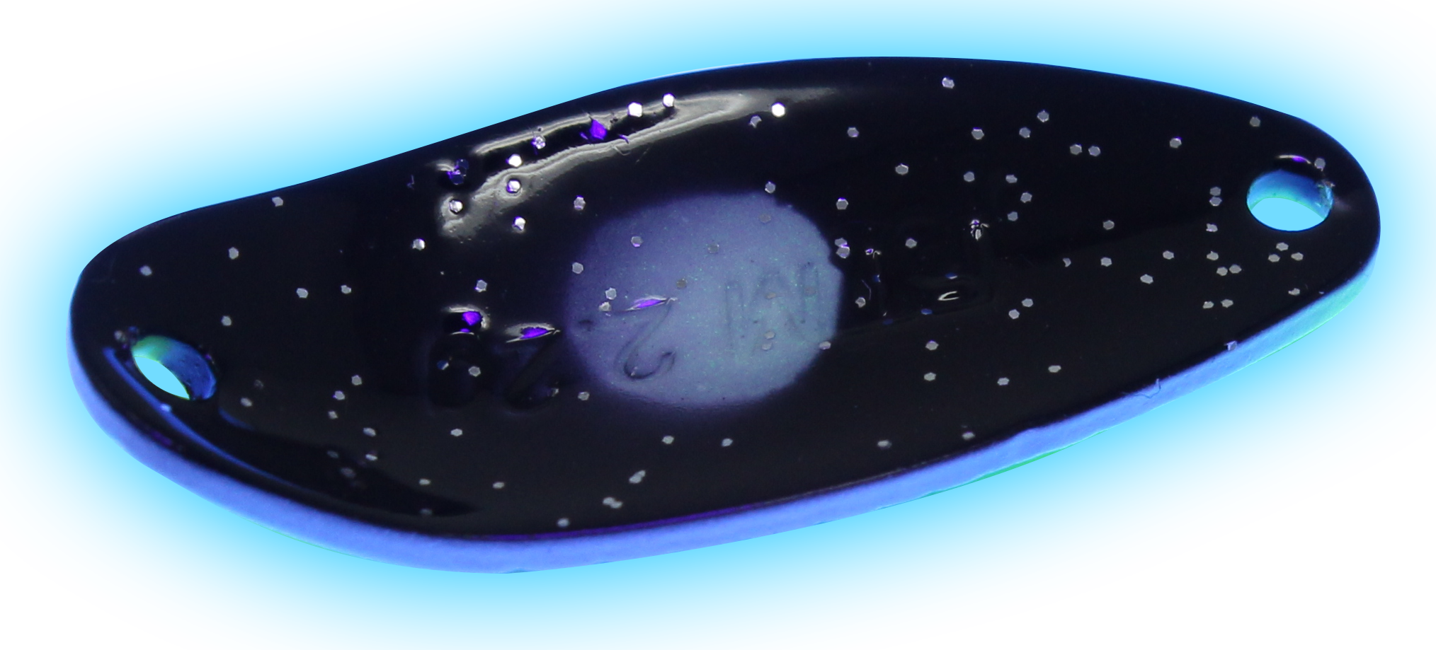 Spoon Break 2,2 g neon gelb lumi / schwarz m. Glitter lumi