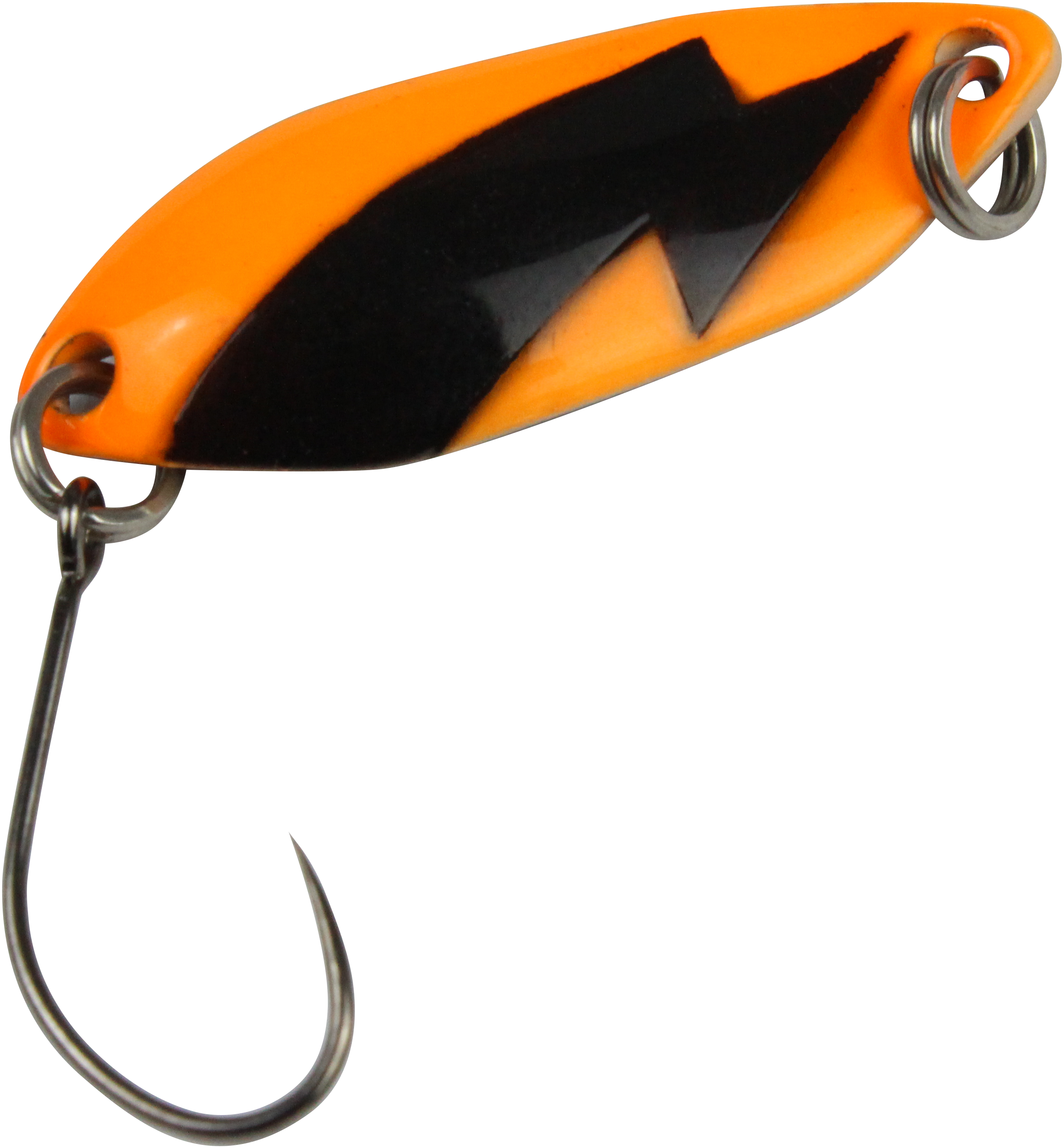 Spoon Spark 2,5 g orange / schwarz mit Blitz