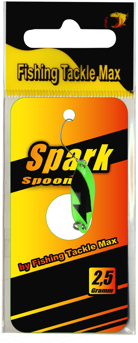 Spoon Spark 2,5 g grün / weiß mit Blitz