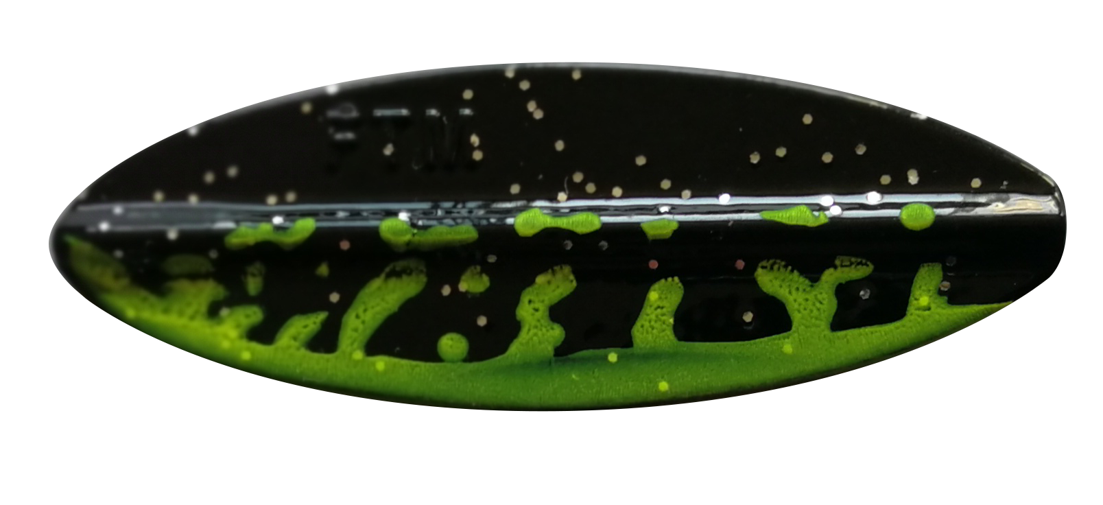 Omura Inline Maxi 3,5 g schwarz -  grün Glitzer UV / schwarz Glitzer