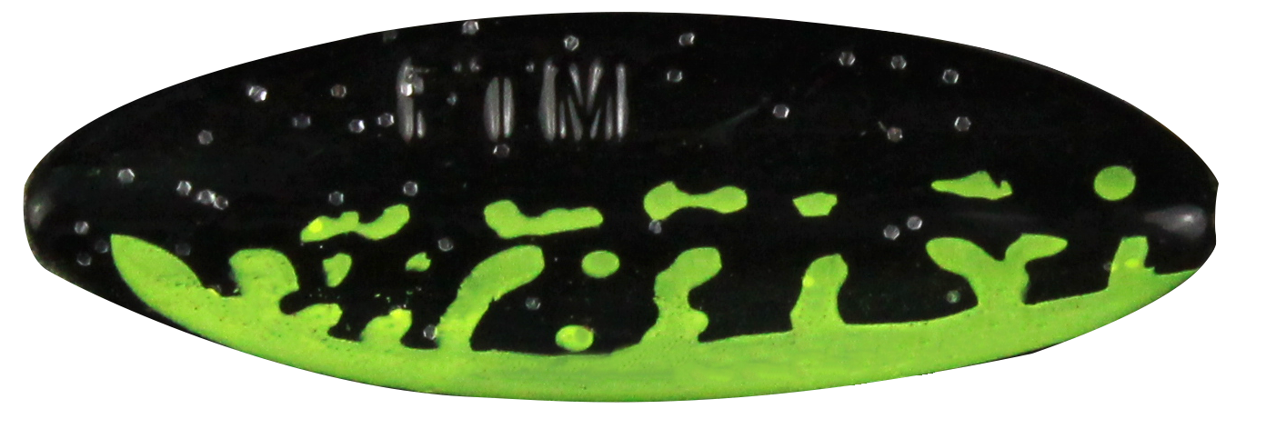Omura Fertig Montage 3,5 g chartreuse - schwarz Glitter / schwarz