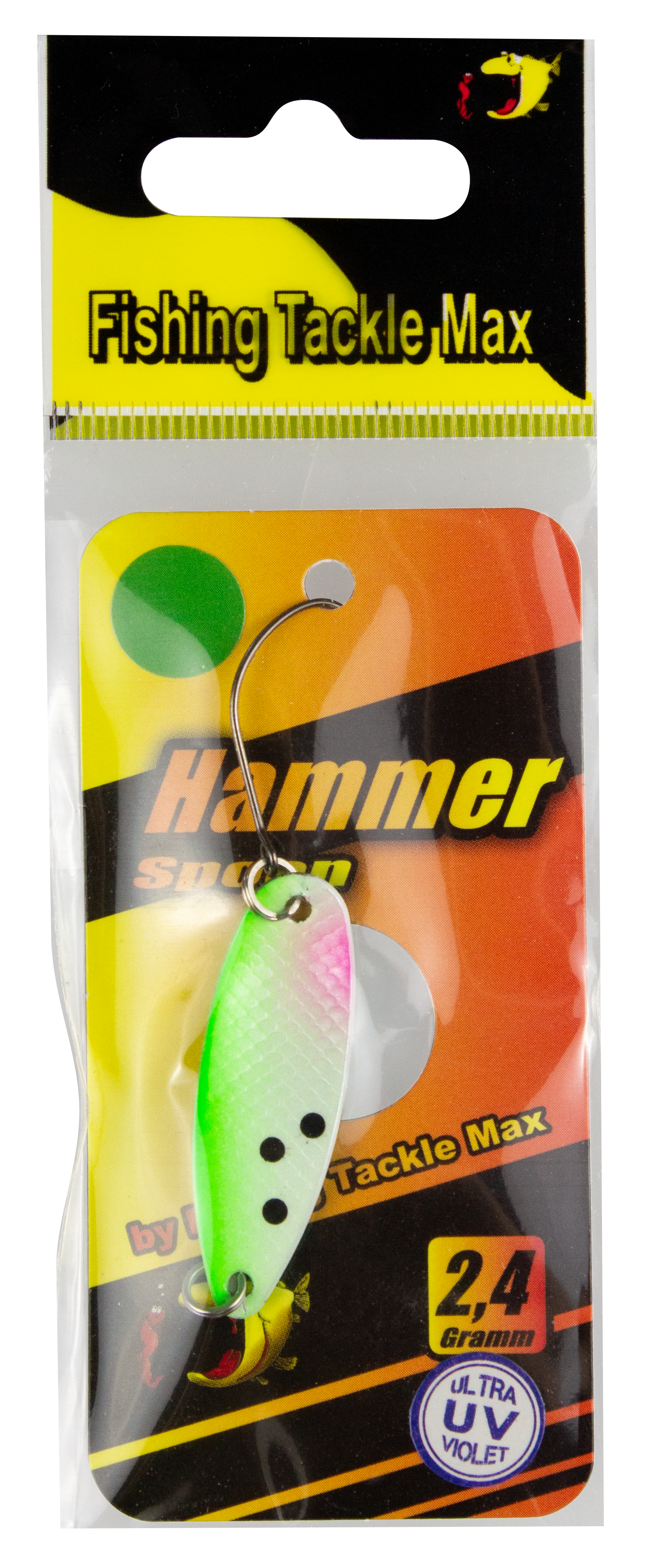 Spoon Hammer 2,4 g salmon green white UV / green UV