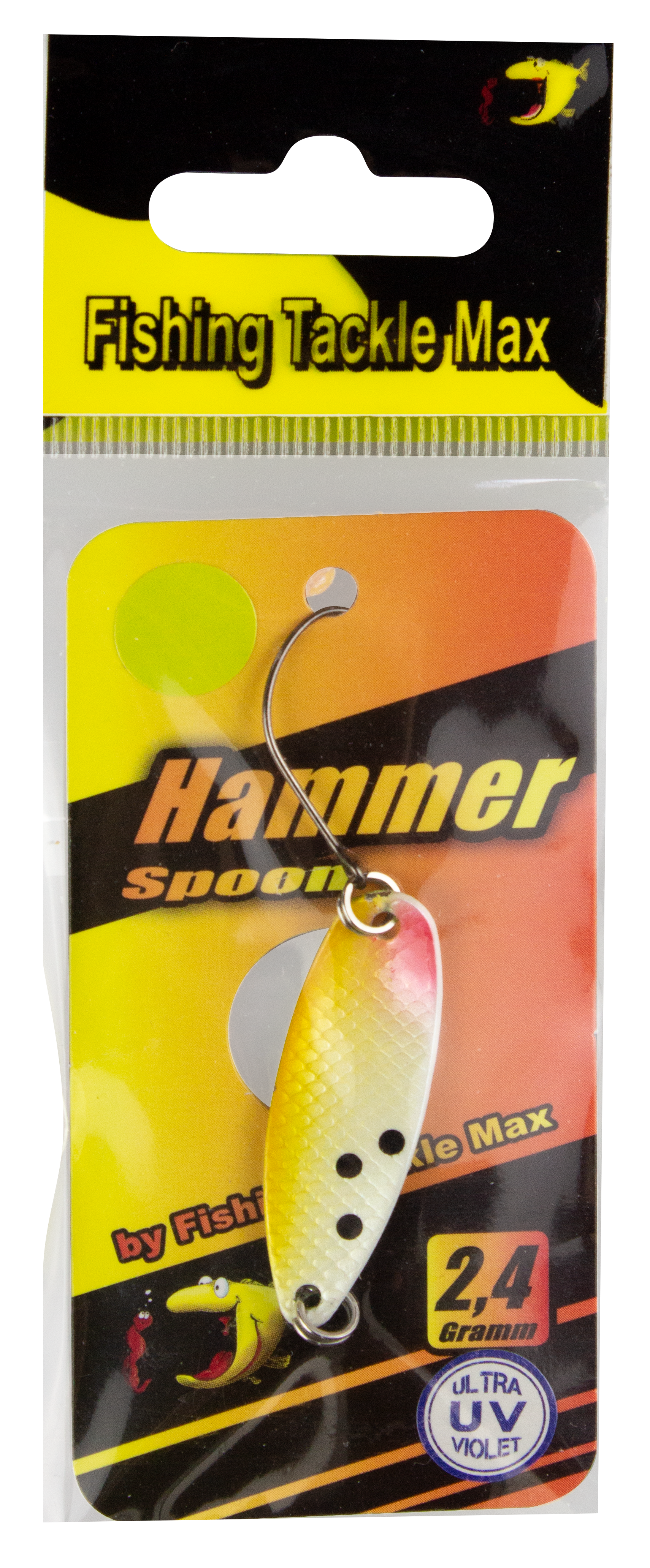 Spoon Hammer 2,4 g salmon yellow white UV / yellow UV