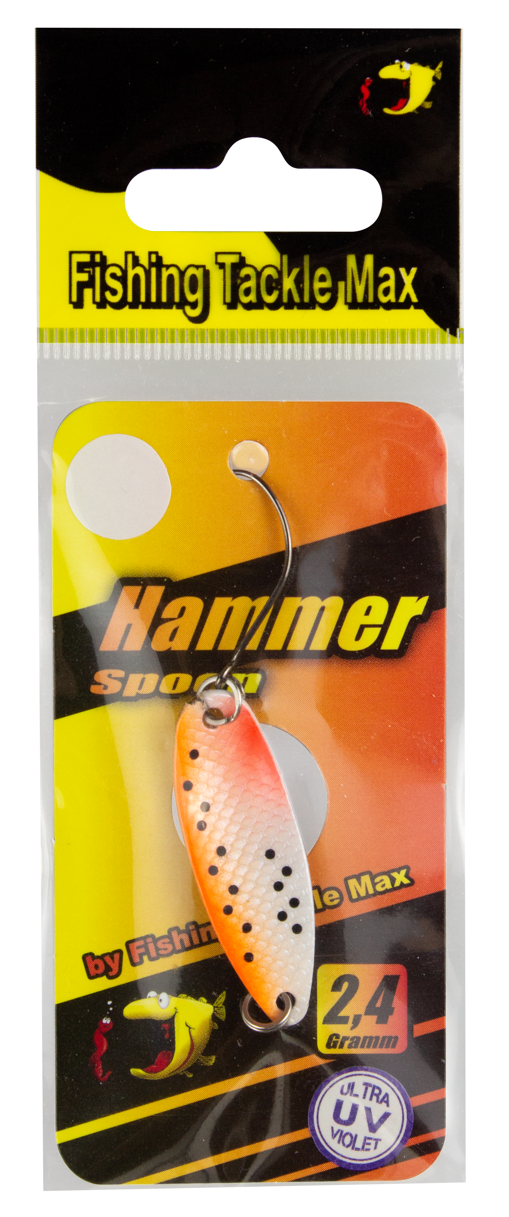 Spoon Hammer 2,4 g salmon orange white UV / white