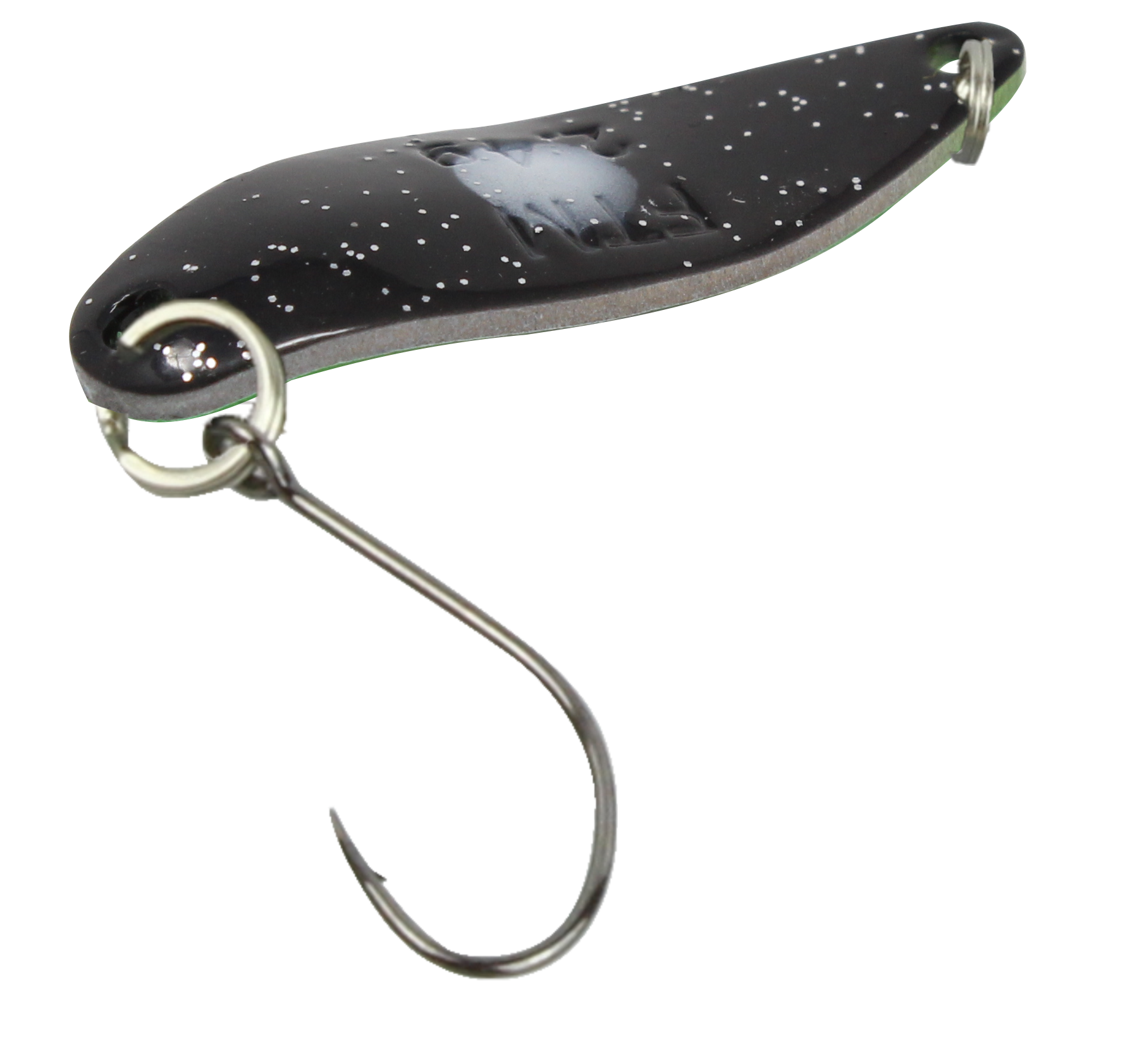 Spoon Hammer 2,4 g neon grün lumi / schwarz m. Glitter lumi