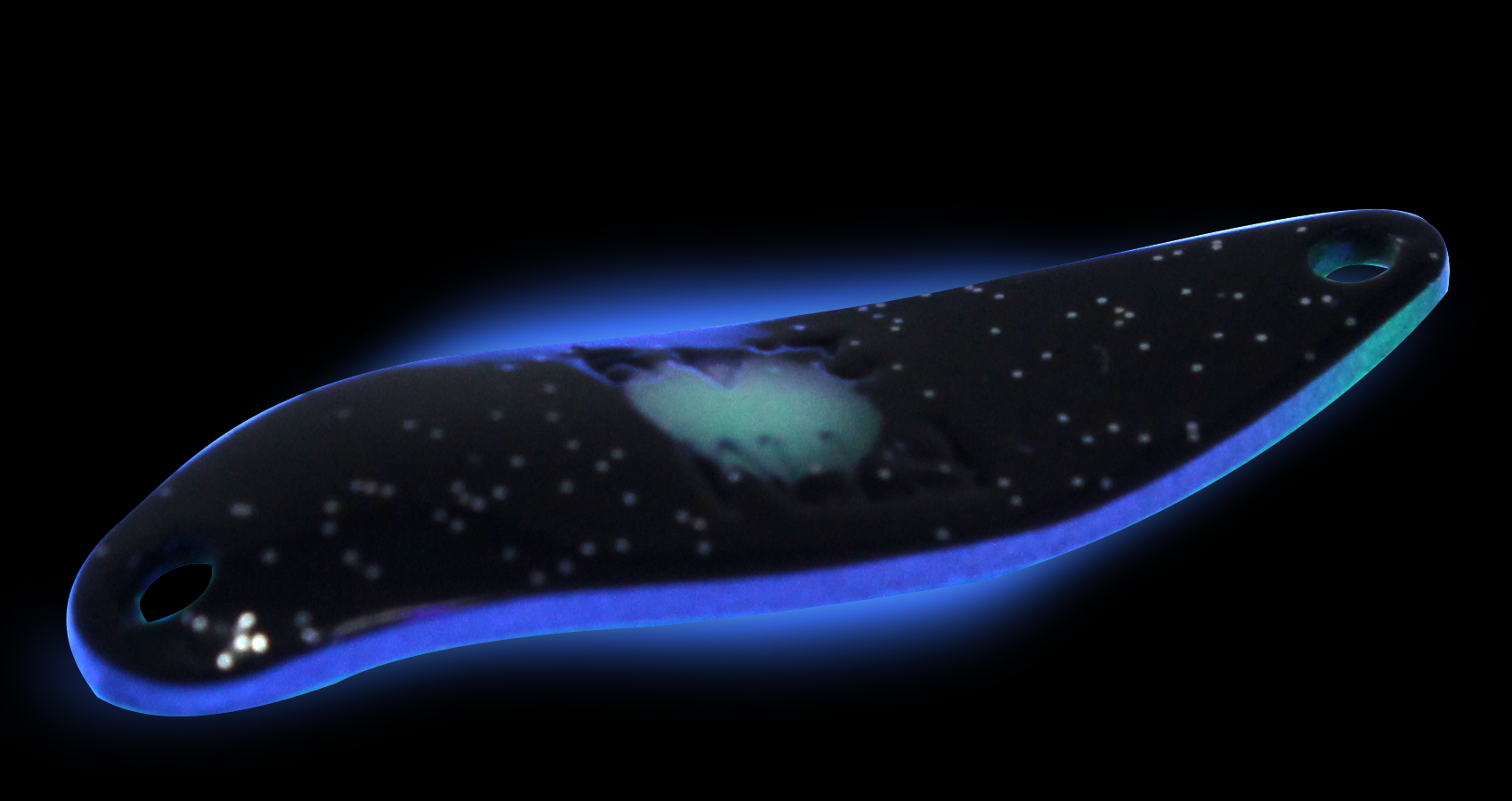 Spoon Hammer 2,4 g neon gelb lumi / schwarz m. Glitter lumi
